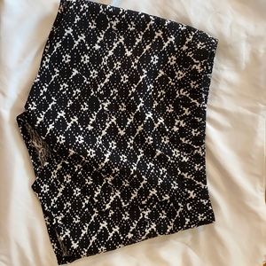 Aqua black and white skort